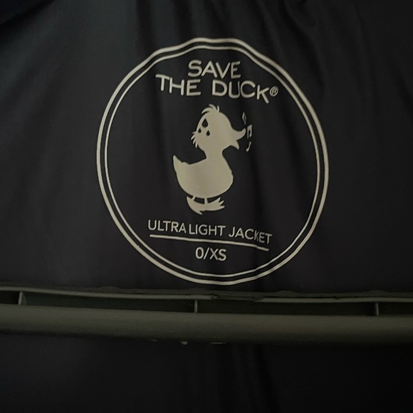 gently worn, SAVE THE DUCK Ultra Light Jacket, size XS, navy blue color - Picture 7 of 14